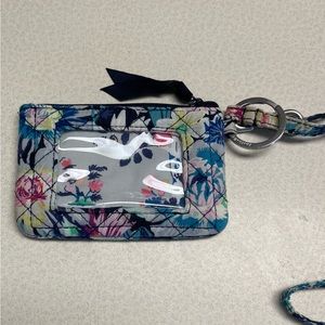 Vera Bradley Garden Grove-Iconic Zip ID Case and Lanyard